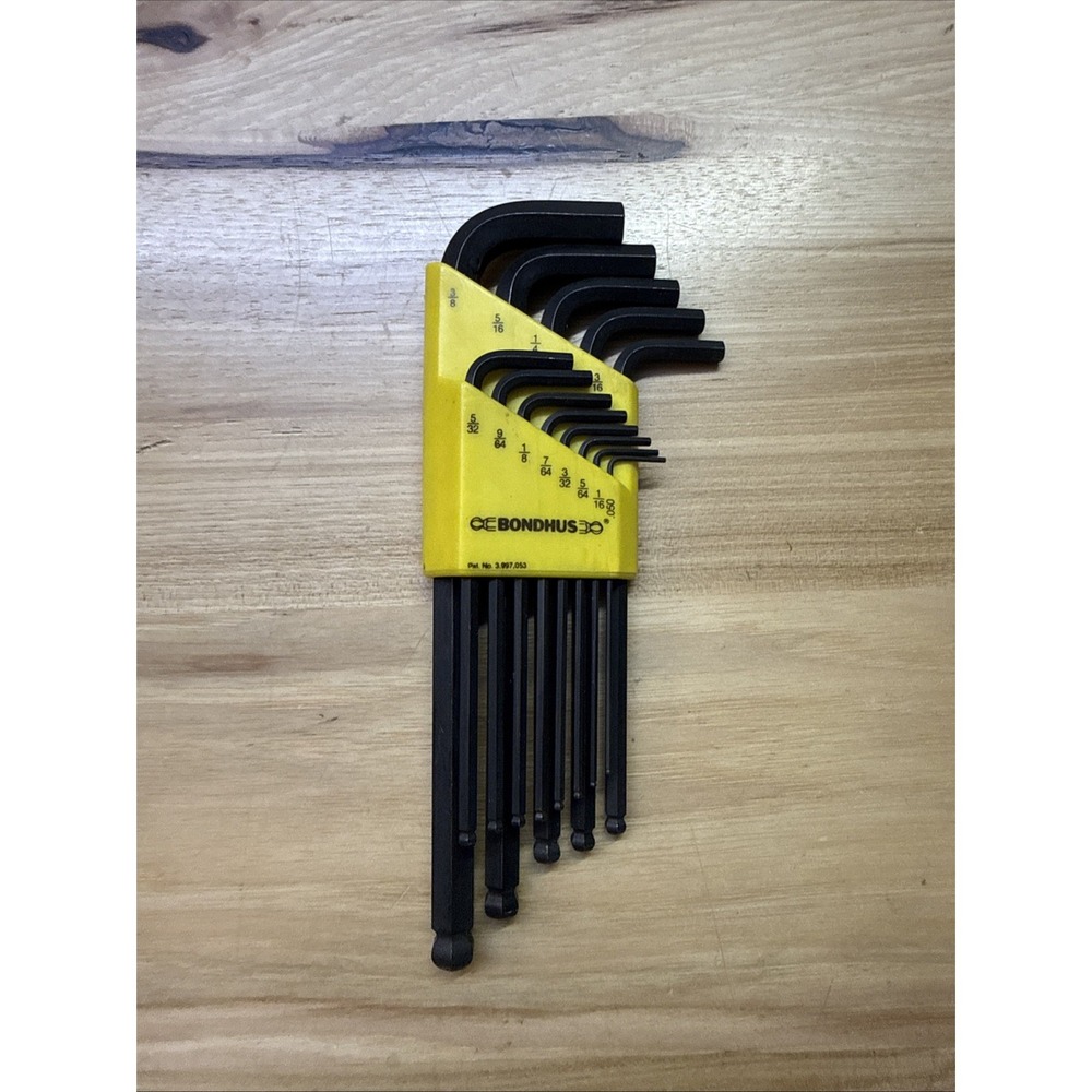 Bondhus GorillaProof SAE Ball End Long Arm Hex Key Set 13pc w/ Holder